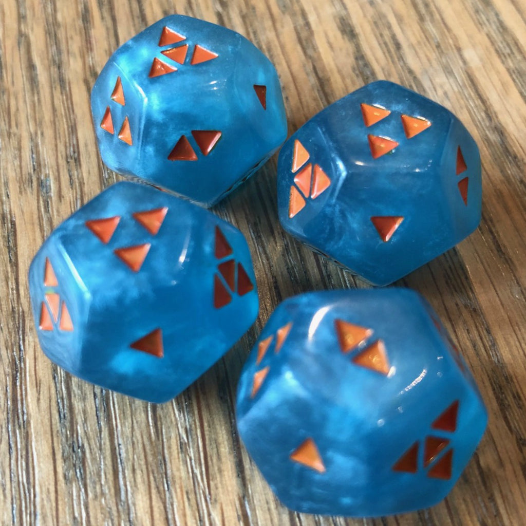 TripleFour: Jazzy Bear III - Pearl Teal w/ Orange Symbols (Limited Edition)