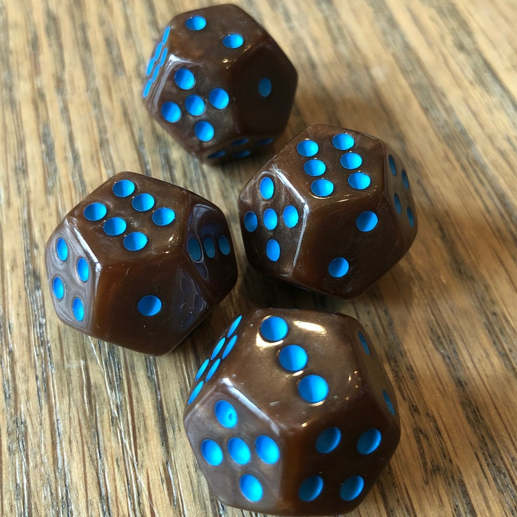 Marble Brown with Teal Pips (Limited Edition)